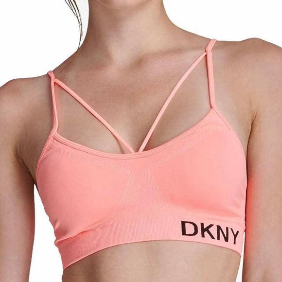 Dkny Other - 🔥NWT DKNY Sport Strappy Low Impact Sports Bra Size Large Coral/Pink Color